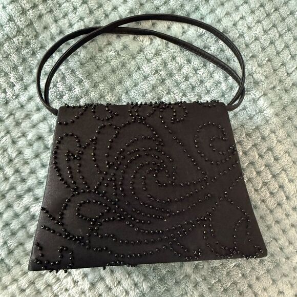 Chic Black Beaded Women's Clutch - Picture 5 of 5